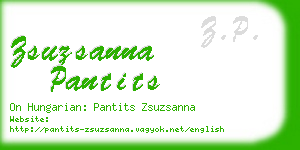 zsuzsanna pantits business card